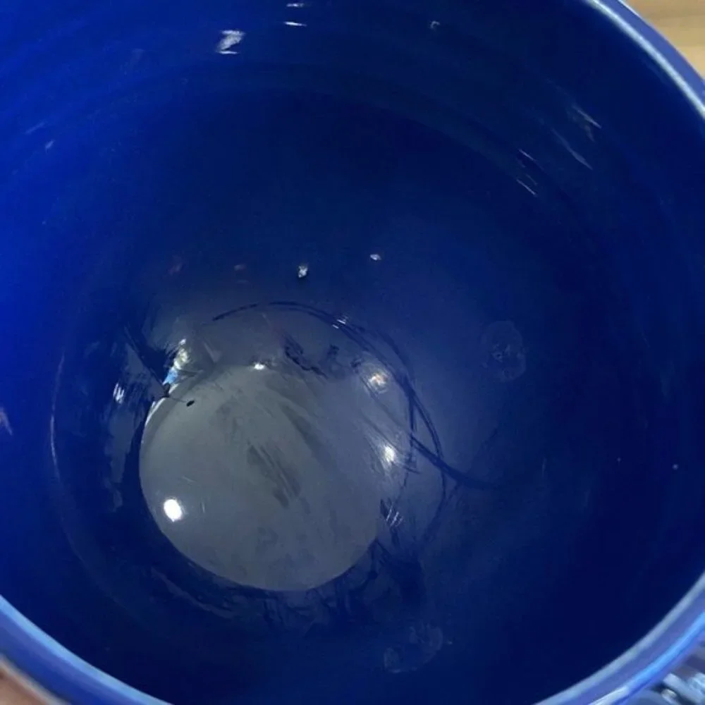 Fiestaware Vintage Mid Century Modern Dinnerware Cup Saucer Set Cobalt Blue